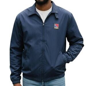 Vintage 90s Ralph Lauren Chaps Bomber Jacket Houndstooth Lining Crest Emblem L